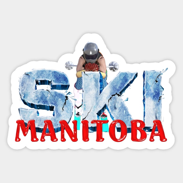 Ski Manitoba Sticker by teepossible